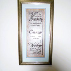Serenity Prayer Shadow Box Wall Decor